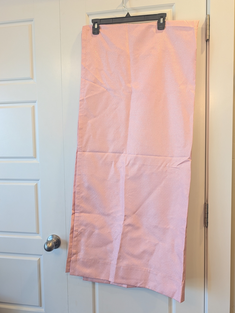 Light Pink Shimmer Blackout Curtain Panel- 36" x 84" (Single Panel)